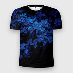 Мужская спорт-футболка BLUE FLOWERS Синие цветы
