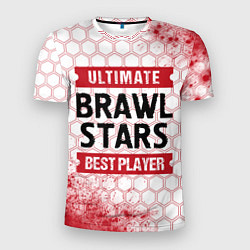 Мужская спорт-футболка Brawl Stars: красные таблички Best Player и Ultima