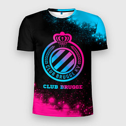 Мужская спорт-футболка Club Brugge Neon Gradient