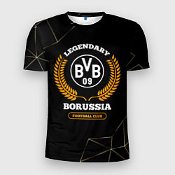 Футболка спортивная мужская Лого Borussia и надпись Legendary Football Club на, цвет: 3D-принт