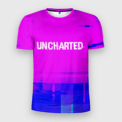 Мужская спорт-футболка Uncharted Glitch Text Effect