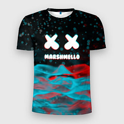 Футболка спортивная мужская Marshmello logo крапинки, цвет: 3D-принт