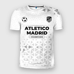 Футболка спортивная мужская Atletico Madrid Champions Униформа, цвет: 3D-принт