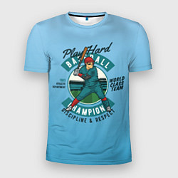 Футболка спортивная мужская Чемпионат по бейсболу, цвет: 3D-принт