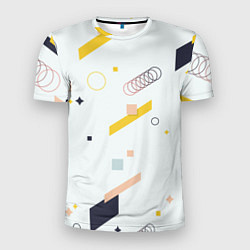 Мужская спорт-футболка Абстрактное Геометрическое Движение Колец и Паралл