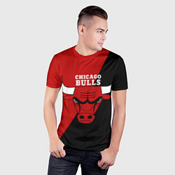 Футболка спортивная мужская Chicago Bulls NBA, цвет: 3D-принт — фото 2