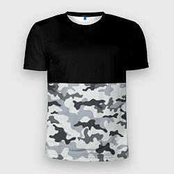 Мужская спорт-футболка Полукамуфляж Тёмно-Серый