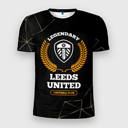 Мужская спорт-футболка Лого Leeds United и надпись Legendary Football Clu