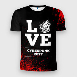 Футболка спортивная мужская Cyberpunk 2077 Love Классика, цвет: 3D-принт