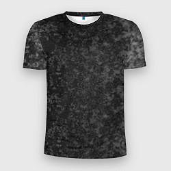 Мужская спорт-футболка Black marble Черный мрамор