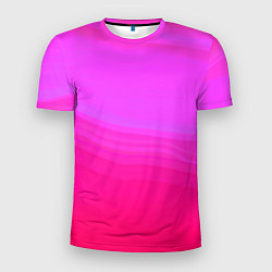 Футболка спортивная мужская Neon pink bright abstract background, цвет: 3D-принт