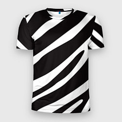 Мужская спорт-футболка Анималистичный рисунок зебра