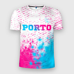 Футболка спортивная мужская Porto Neon Gradient, цвет: 3D-принт
