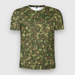 Мужская спорт-футболка Камуфляж цифровой Флора-1 пиксель