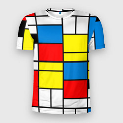 Мужская спорт-футболка Texture of squares rectangles