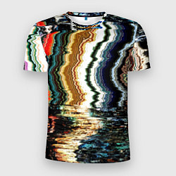 Мужская спорт-футболка Glitch pattern - fashion trend