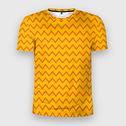 Мужская спорт-футболка Оранжевые линии зиг-заги