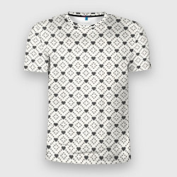 Мужская спорт-футболка Сердечки - текстуры