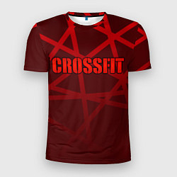 Футболка спортивная мужская CROSSFIT - КРАСНЫЕ ЛИНИИ, цвет: 3D-принт