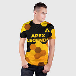 Футболка спортивная мужская Apex Legends - gold gradient: символ сверху, цвет: 3D-принт — фото 2