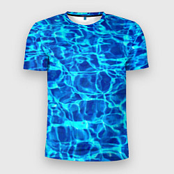 Мужская спорт-футболка Текстура поверхности воды