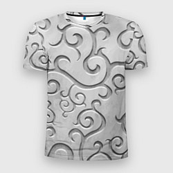 Мужская спорт-футболка Ажурный орнамент на поверхности металла