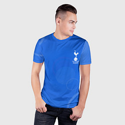 Футболка спортивная мужская Tottenham hotspur Голубая абстракция, цвет: 3D-принт — фото 2