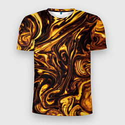 Мужская спорт-футболка Жидкое золото текстура