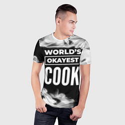 Футболка спортивная мужская Worlds okayest cook - dark, цвет: 3D-принт — фото 2