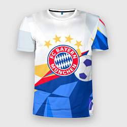Мужская спорт-футболка Bayern munchen Абстракция геометрии