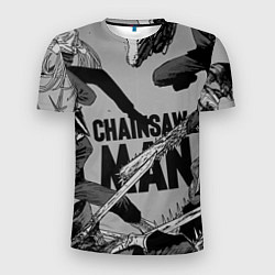 Футболка спортивная мужская Chainsaw man comix, цвет: 3D-принт