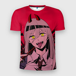 Мужская спорт-футболка Человек-бензопила : Паэур с рожками