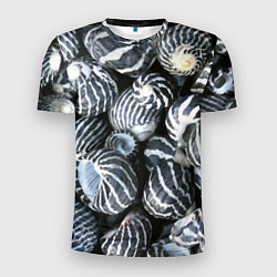 Мужская спорт-футболка Паттерн из океанских ракушек