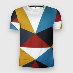 Мужская спорт-футболка Абстрактный набор разноцветных геометрических фигу