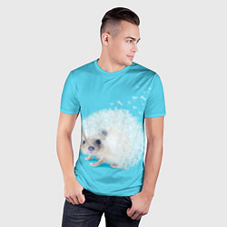 Футболка спортивная мужская Белый ежик одуванчик, цвет: 3D-принт — фото 2