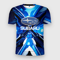 Футболка спортивная мужская Субару - абстракция, цвет: 3D-принт