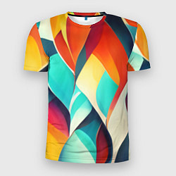 Мужская спорт-футболка Красивые многоцветные узоры