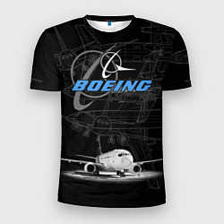 Футболка спортивная мужская Boeing 737, цвет: 3D-принт