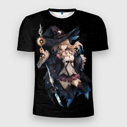 Мужская спорт-футболка Ведьма блондинка на Хэллоуин