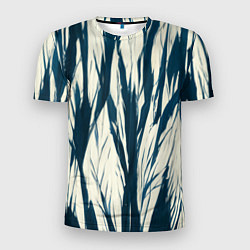 Мужская спорт-футболка Синие рваные полосы