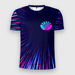 Мужская спорт-футболка Daewoo neon speed lines