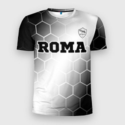 Мужская спорт-футболка Roma sport на светлом фоне: символ сверху