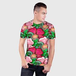 Футболка спортивная мужская Калейдоскоп из листьев, цвет: 3D-принт — фото 2