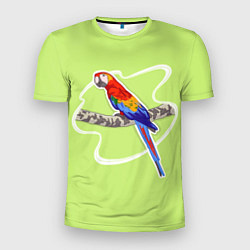 Футболка спортивная мужская Яркий попугай Ара, цвет: 3D-принт
