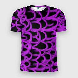 Мужская спорт-футболка Нити из фиолетовой краски