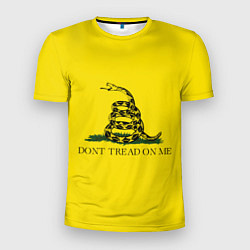Футболка спортивная мужская Dont tread on me или Гадзденская змея, цвет: 3D-принт