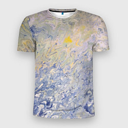 Мужская спорт-футболка Абстрактное множество мазков серой краски