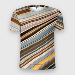 Мужская спорт-футболка Colored wavy lines