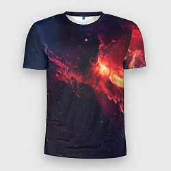 Мужская спорт-футболка Красивая космическая туманность