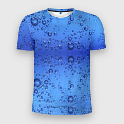 Мужская спорт-футболка Капли воды - текстура